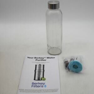 NEW Berkey Filter Prime Rite Priming Filter Kit+ 16.9 Glass Boroux Bottle w/ Lid